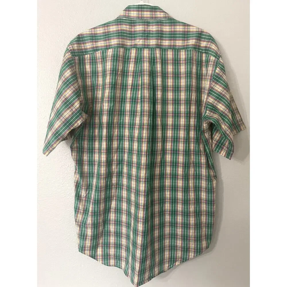 Ralph Lauren‎ Boys Plaid Button Down Short Sleeve Shirt Size XL 20